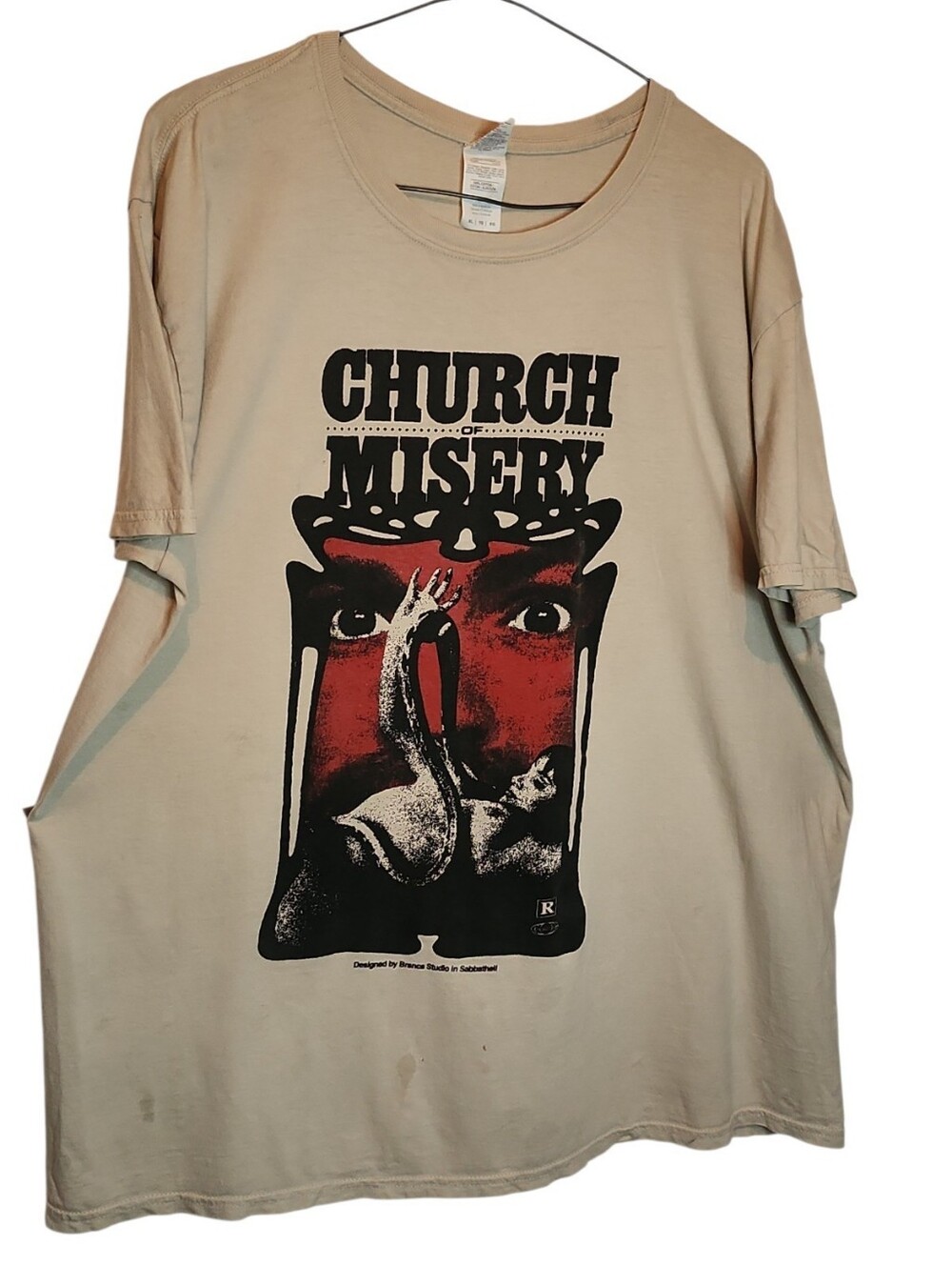 Church of Misery Graphic Tee - Beige Band Shirt